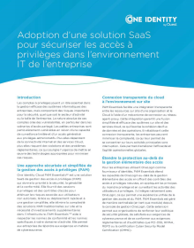 Adoption d’une solution SaaS pour sécuriser les accès à privilèges dans l’environnement IT...