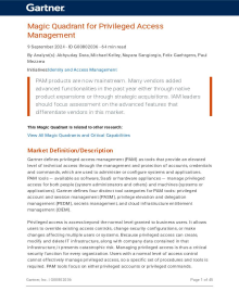 Gartner® names One Identity a Visionary for Privileged Access Management