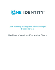 How to integrate of HashiCorp Vault with Safeguard for Privileged Sessions