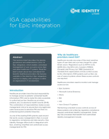 IGA capabilities for Epic integration