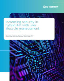 Increasing security in hybrid AD with user lifecycle management 