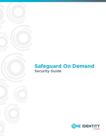 One Identity Safeguard On Demand Security Guide