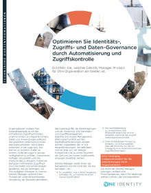 Optimieren Sie Identitäts-, Zugriffs- und Daten-Governance durch Automatisierung und Zugri...