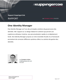 Rapport exécutif KuppingerCole sur One Identity Manager