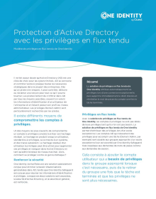 Renforcez la sécurité en utilisant le modèle de privilèges en flux tendu pour Active Directory