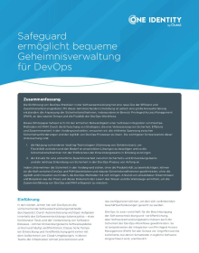 Safeguard ermöglicht bequeme Geheimnisverwaltung für DevOps