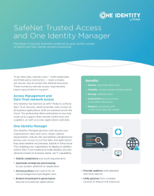 SafeNet Trusted Access and One Identity Manager (IGA) + One Identity Manager On Demand (ID...