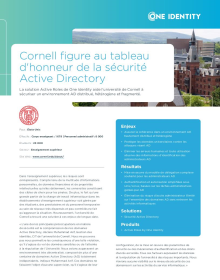 Cornell figure au tableau d'honneur de la sécurité Active Directory