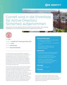 Cornell wird in die Ehrenliste für Active Directory Sicherheit aufgenommen