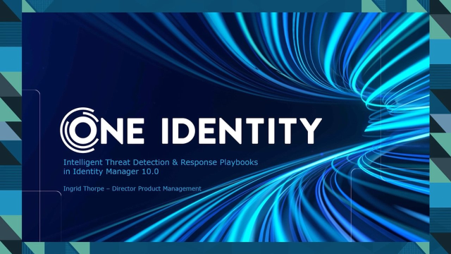 ITDR playbook in Identity Manager 10.0
